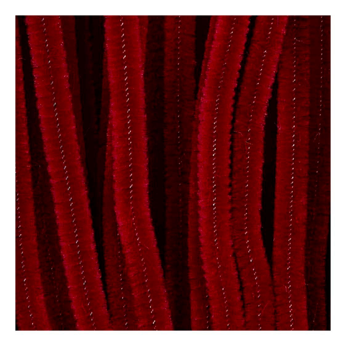 Creativ company chenille 6mm x 30cm rouge foncé - 50 pcs.