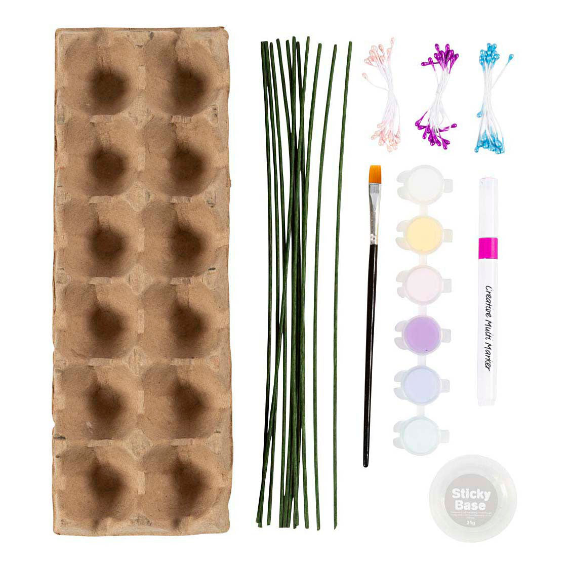 Entreprise créative https: www.cchobby.nl hobbyset-bloemen-van-eierdozen-pastelkleuren-1-doos