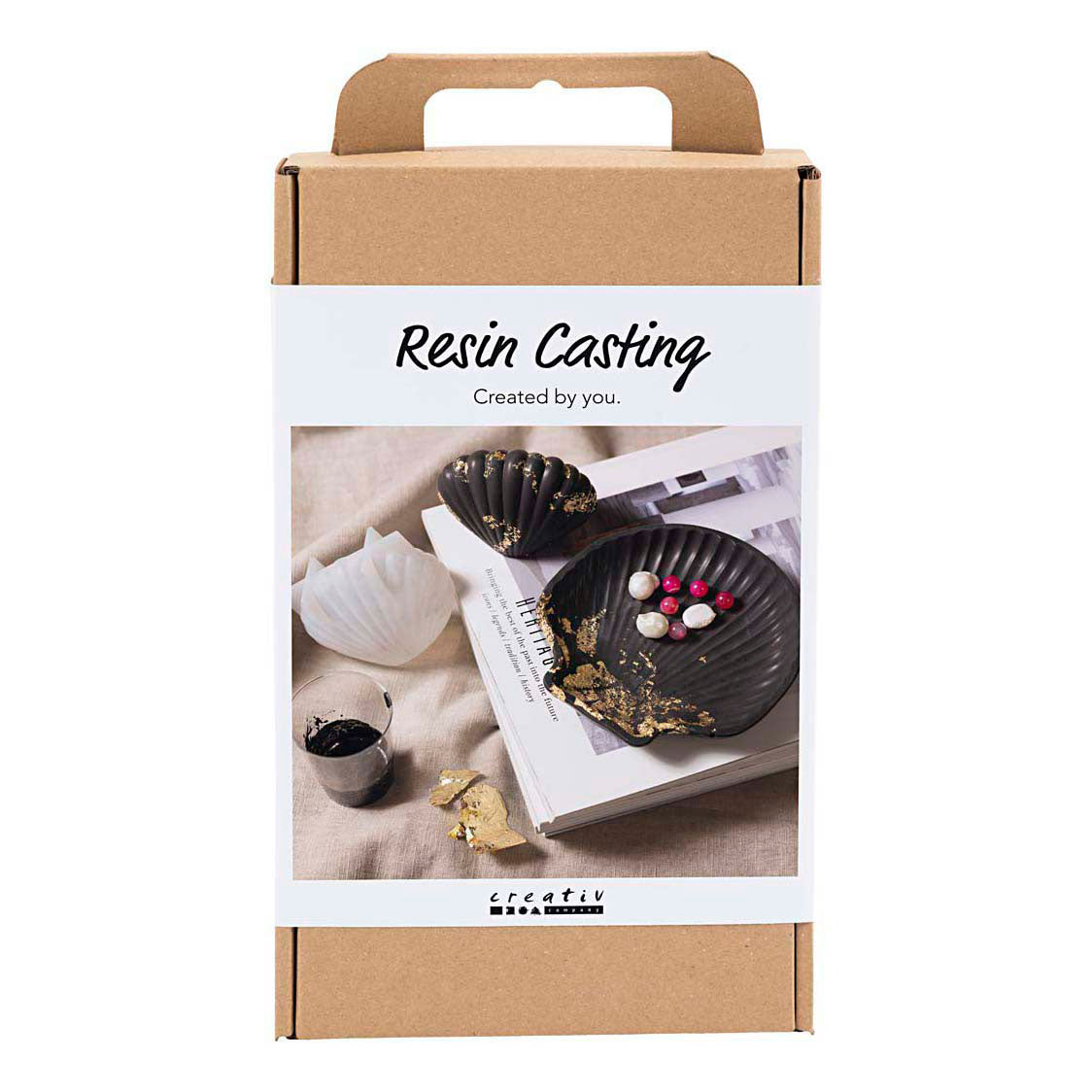 Société créative https : www.ccobby.nl hobbyset-resin-casting-mussel-black-gold-1-box