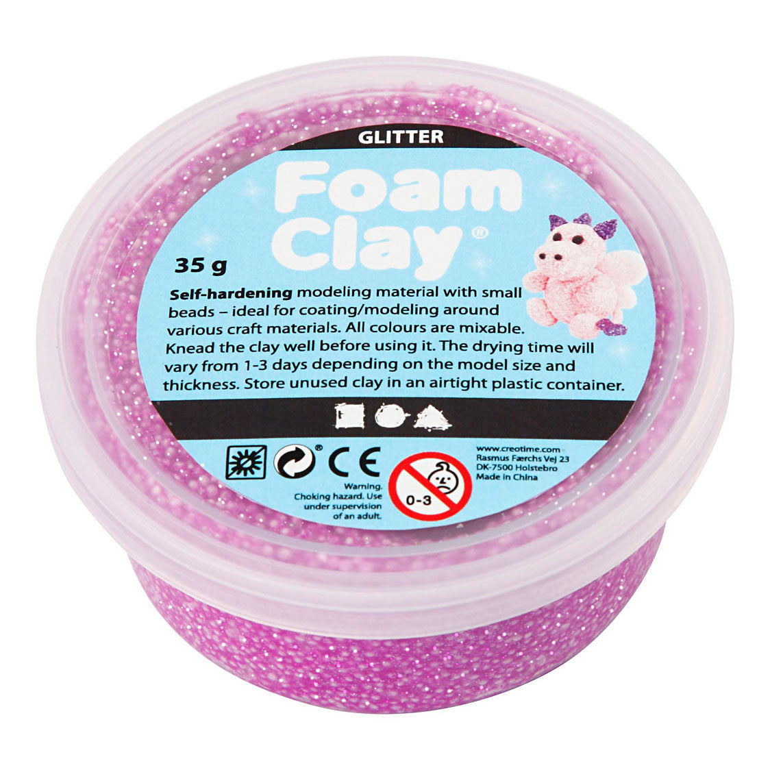 Entreprise créative https: www.ccobby.nl foam-clayr-glitter-purple-35-gr-1-doosje