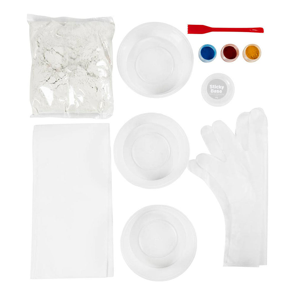 Creativ company hobby set casting, conteneurs, bleu, rouge, jaune clair, 1 boîte