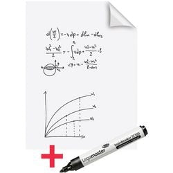 Legamaster tableau blanc tableau magique en aluminium 60 x 80 cm blanc 25 feuilles