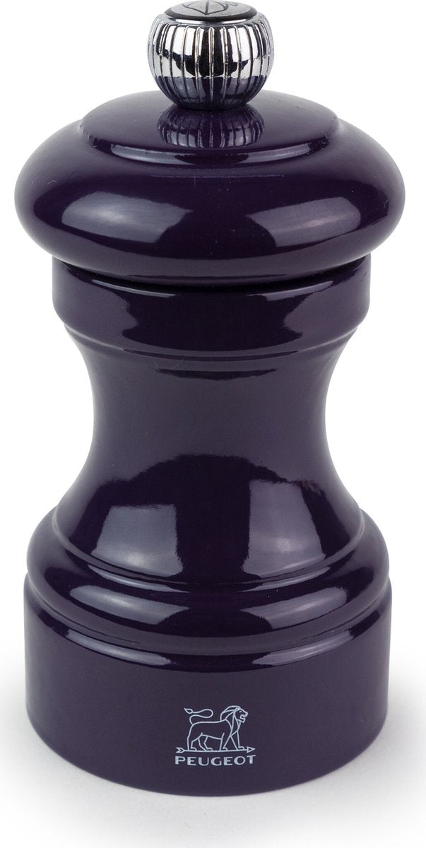 Moulin à poivre bistro Peugeot 10 cm - aubergine - bois PEFC