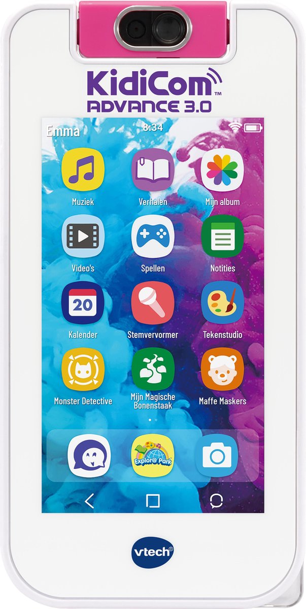 Téléphone Vtech kidicom advance 3.0 - mobile interactif pour enfants avec caméra - jouets éducatifs - à partir de 5 - rose