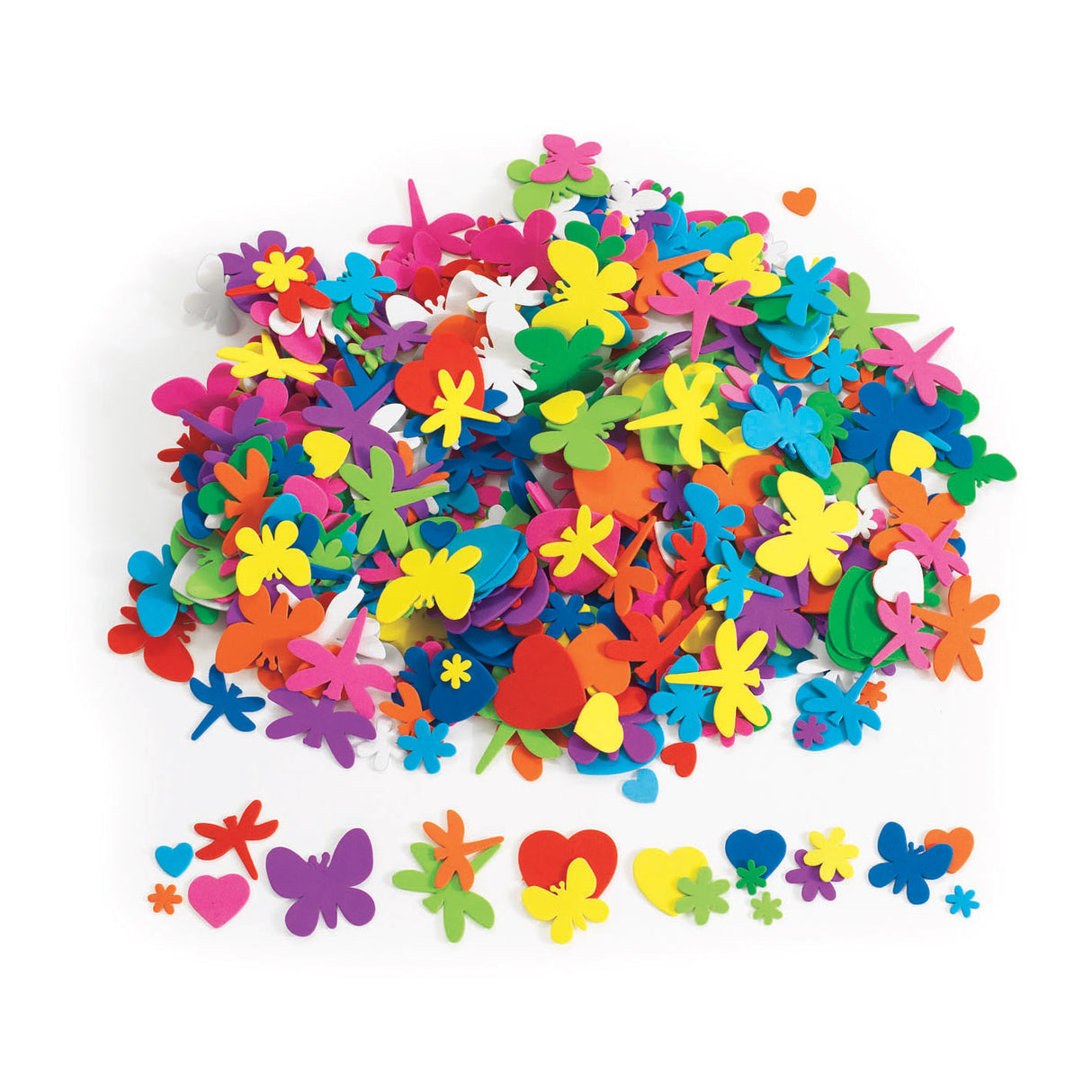 Colorations - mousse en forme de fleurs, de coeurs et d'insectes, 500pcs.