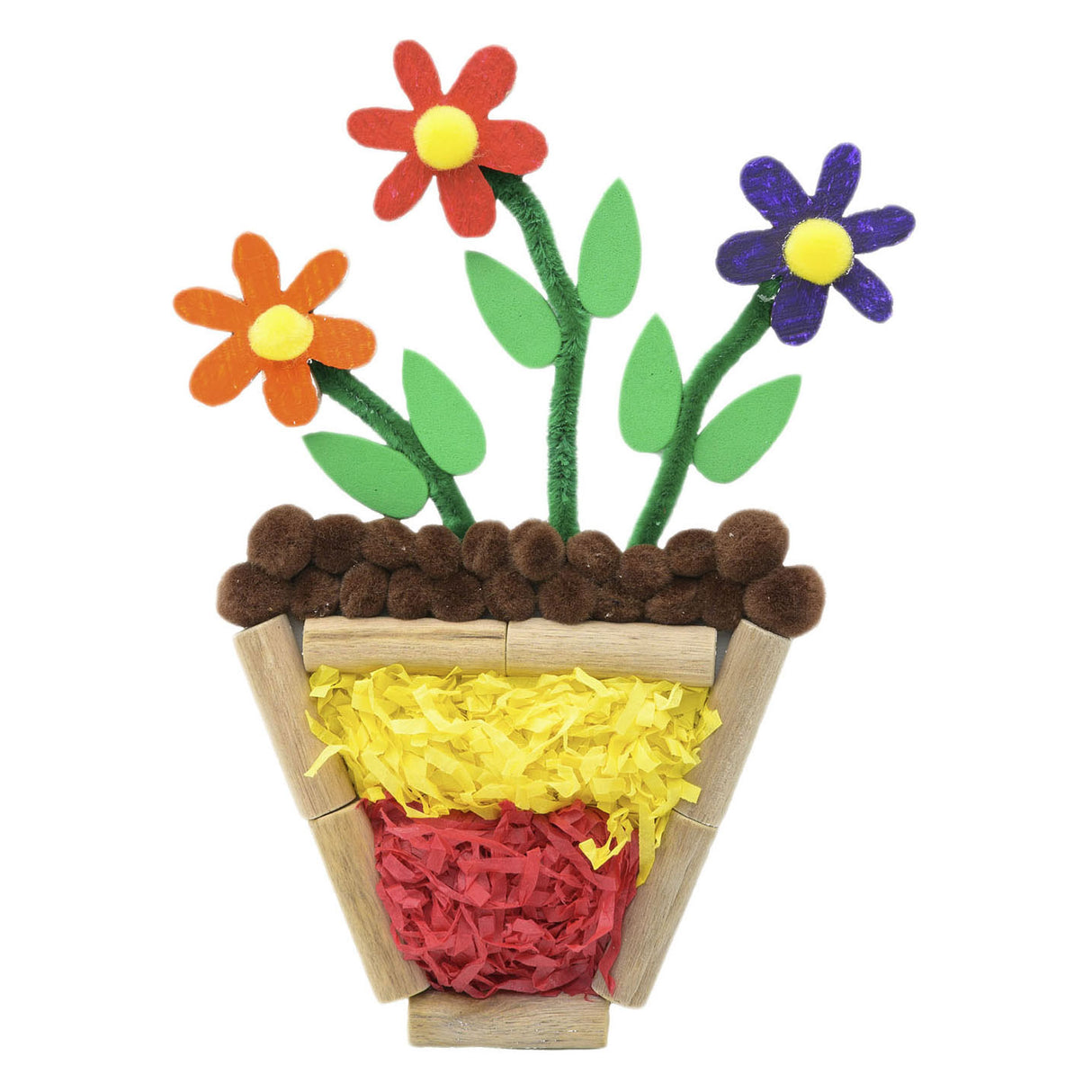 Colorations - petites fleurs de marguerite en bois, 20 pcs.