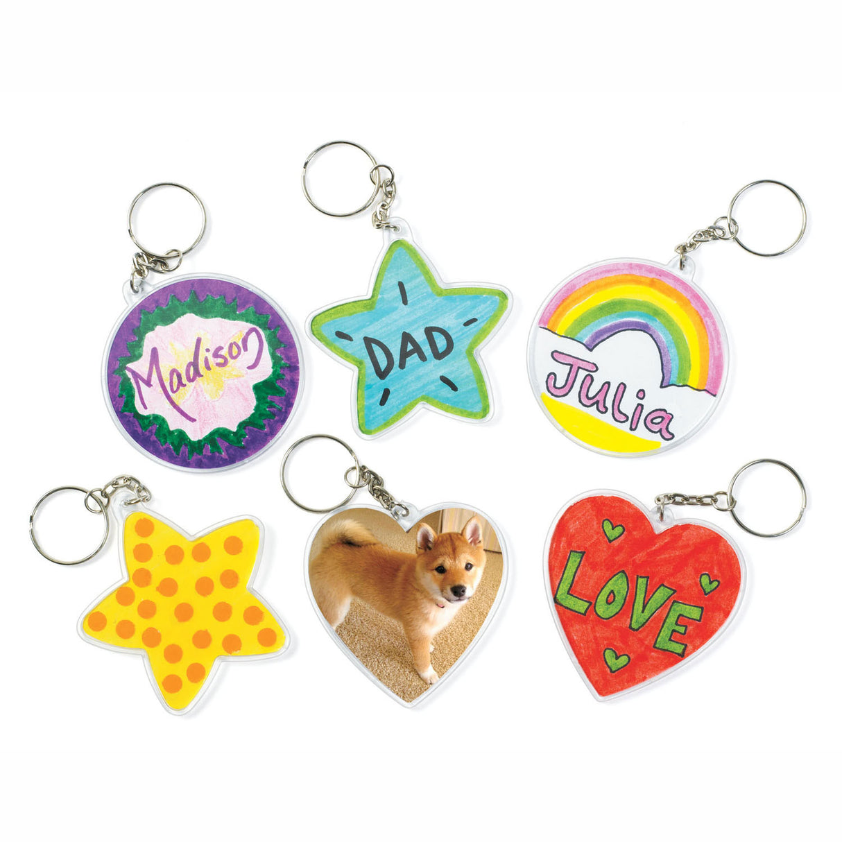 Colorations - créez votre propre porte-clés, lot de 12