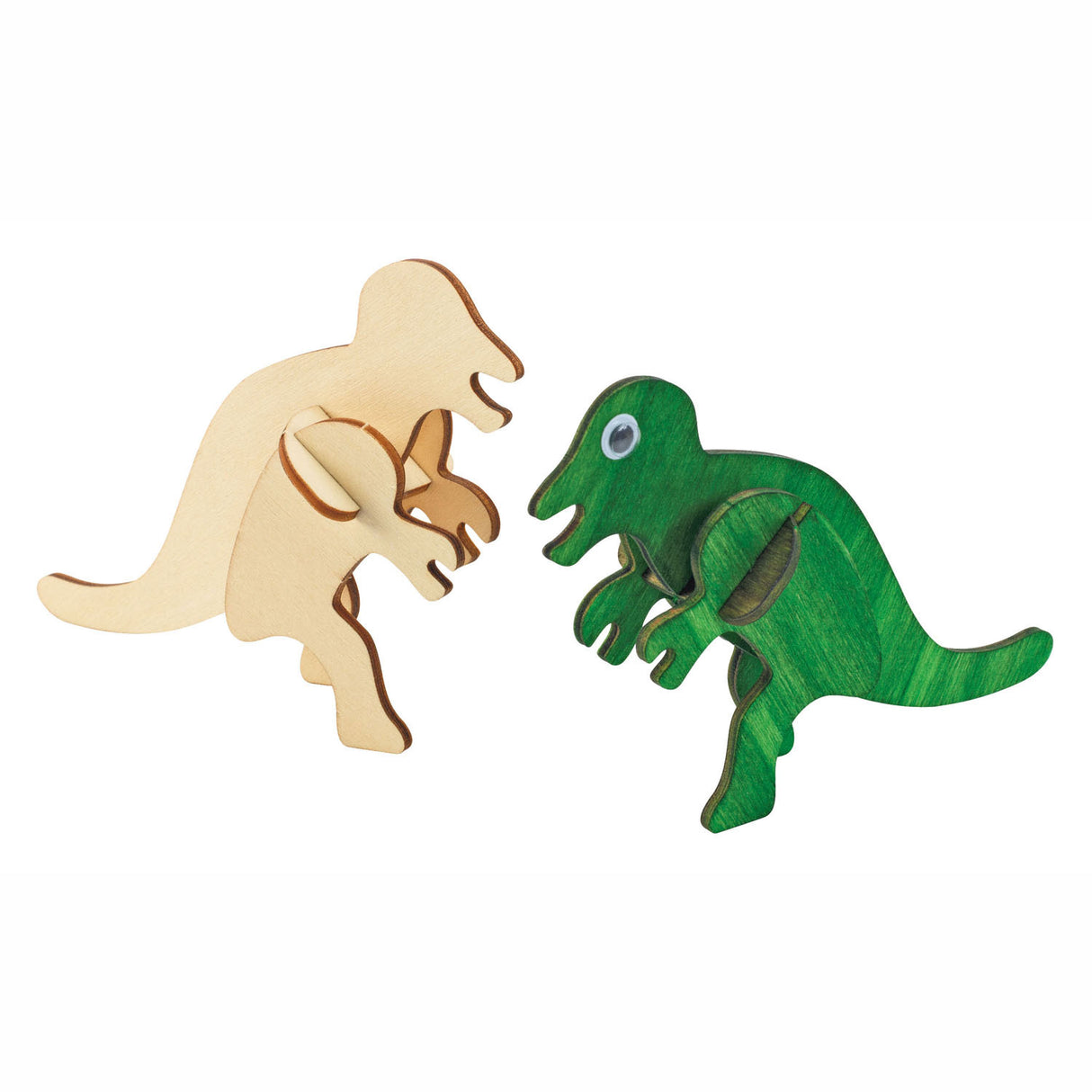 Colorations bouwpacket houten 3d dinosaurus, ensemble de 4