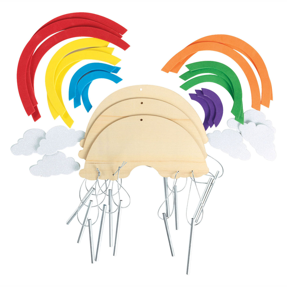 Colorations - fabriquez et décorez vos propres carillons éoliens, lot de 12