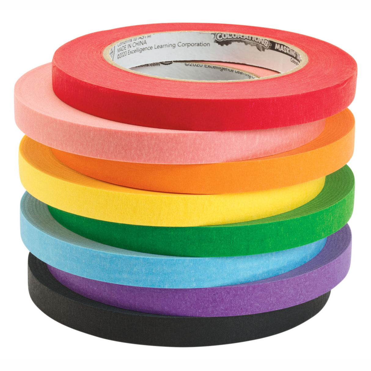 Colorations - masking tape 8 couleurs - 55 mètres par couleur