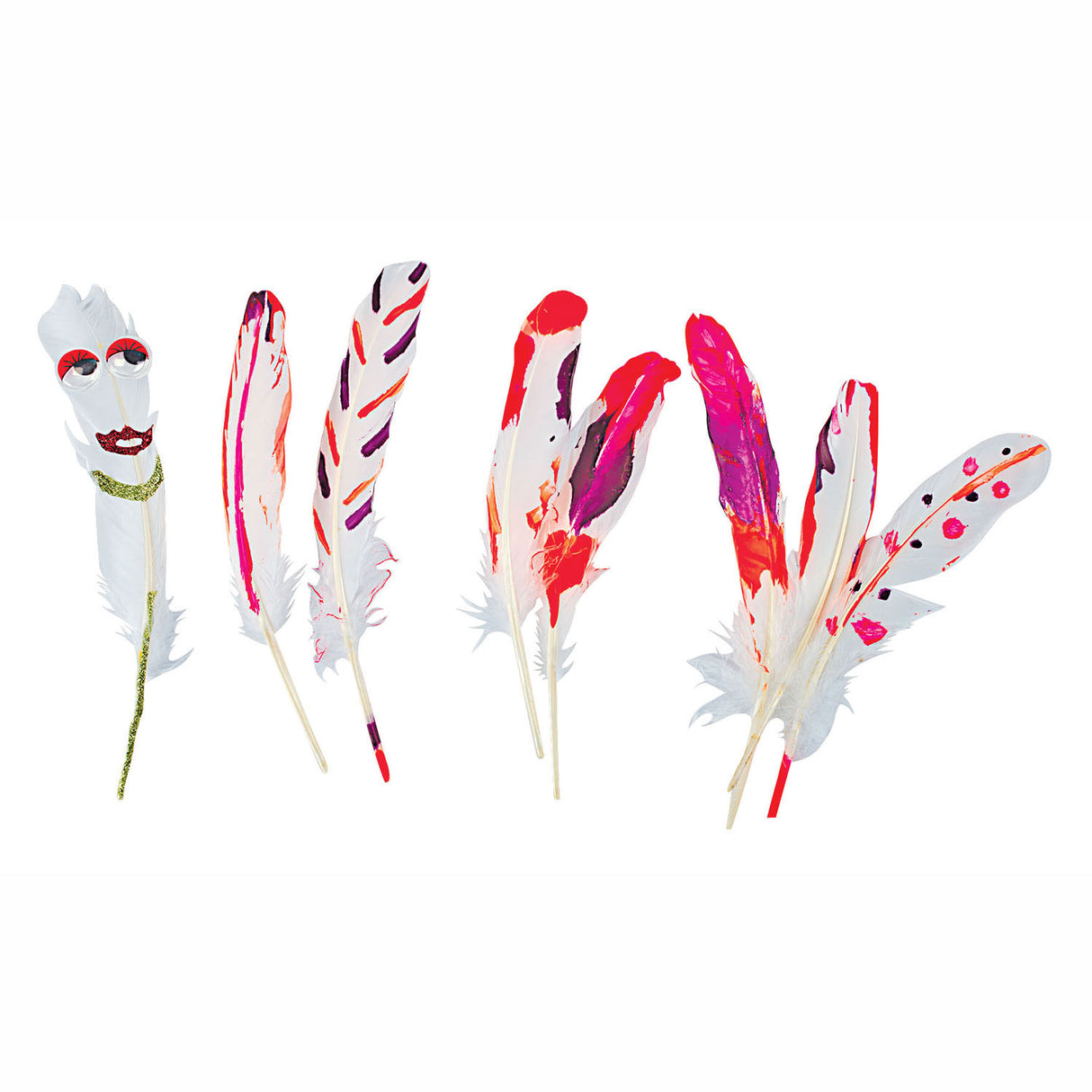 Colorations - plumes blanches naturelles, 48pcs.
