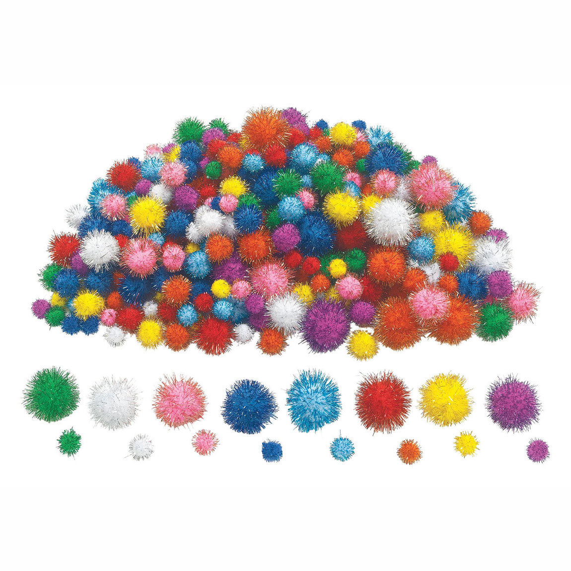 Colorations - pompons pailletés, 300 pcs.