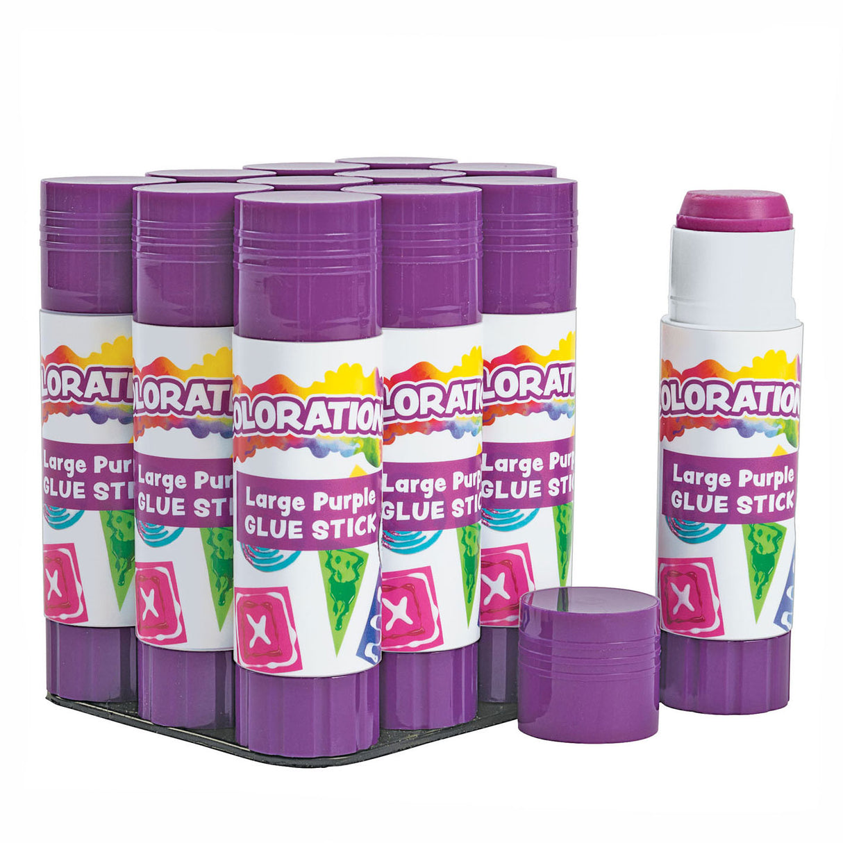 Colorations - bâton de colle 25 grammes, lot de 12