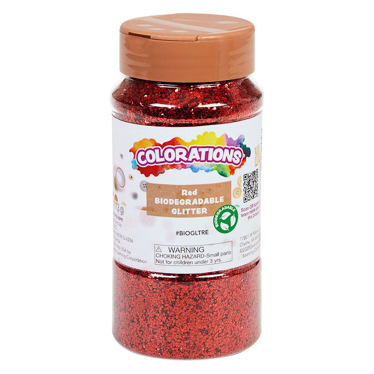 Colorations - paillettes biodégradables - rouge, 113 grammes