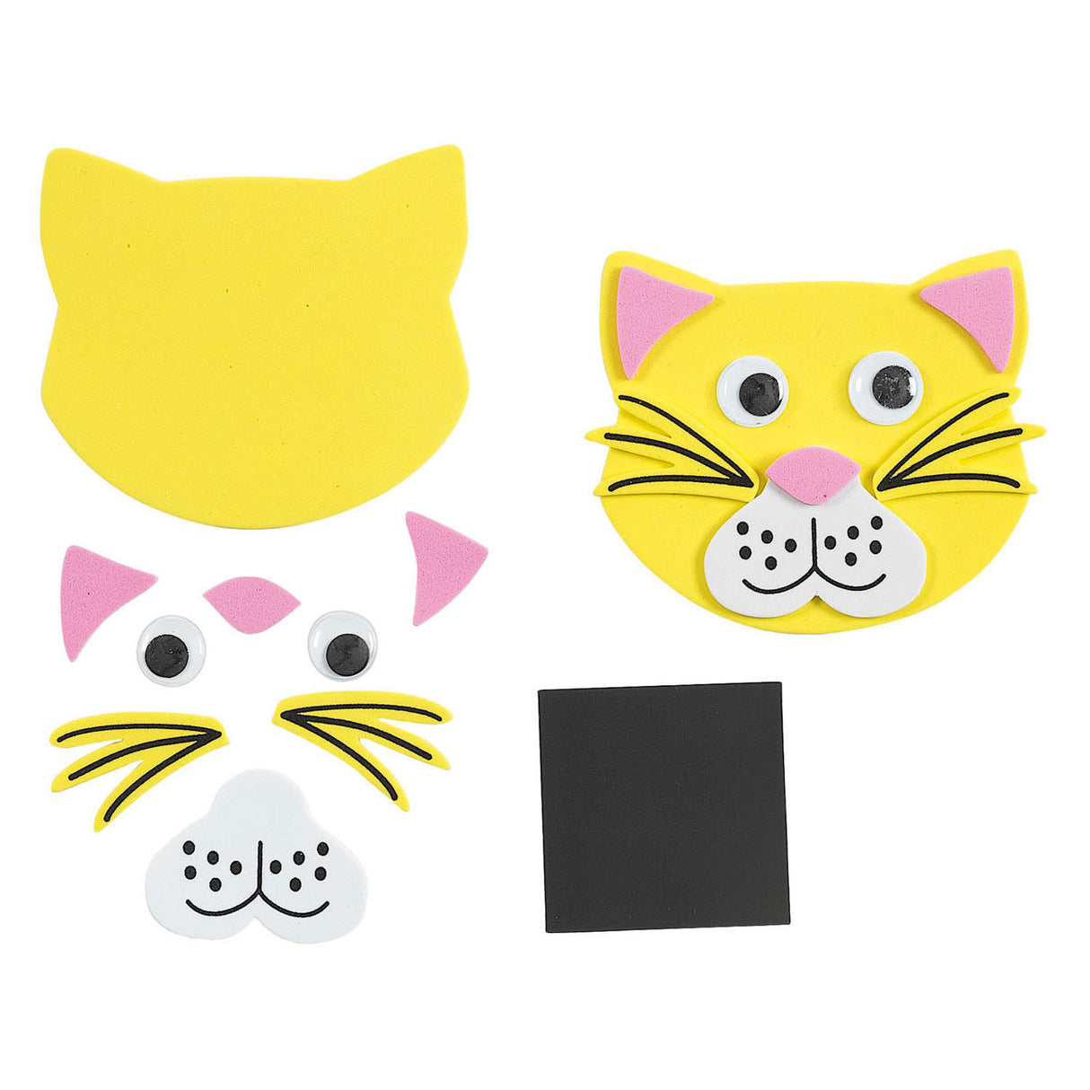 Colorations - Les visages d'animaux en mousse font un ensemble d'artisanat, 36dlg.