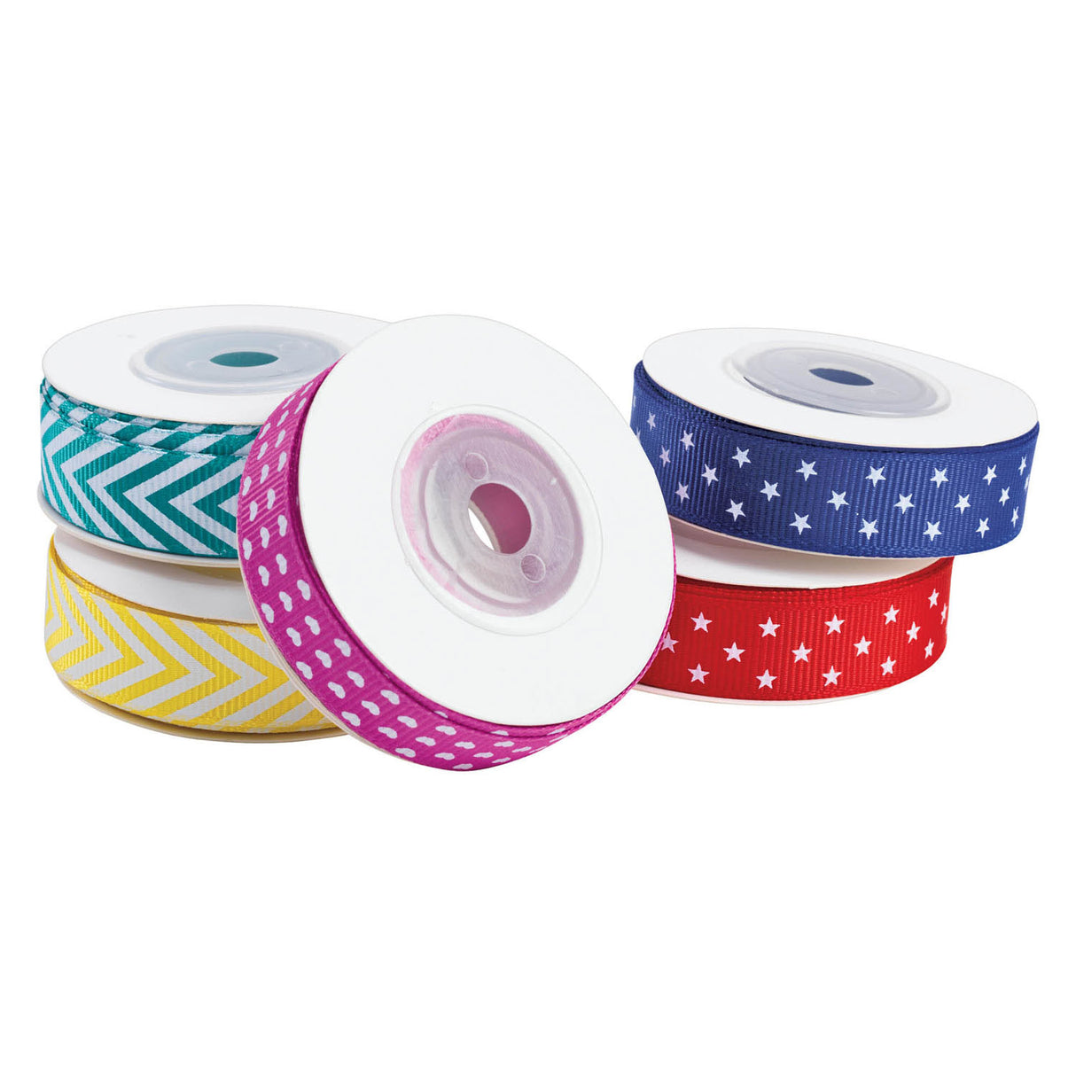 Colorations Craft Ribbons avec motifs, 5 x 7,5 mètres
