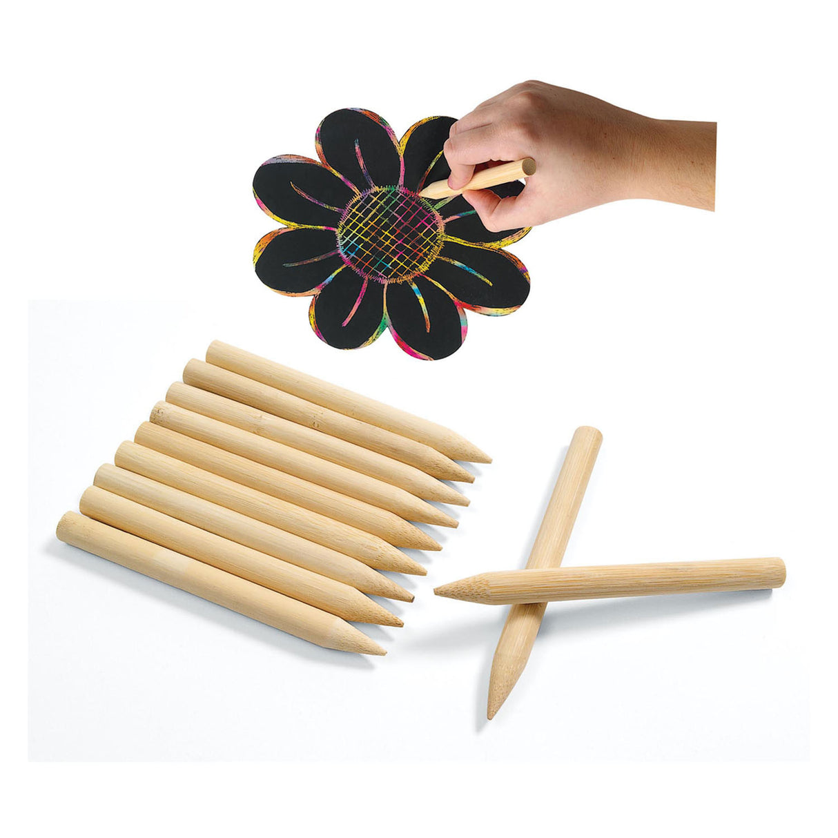 Colorations - Krapsen en bois, ensemble de 48