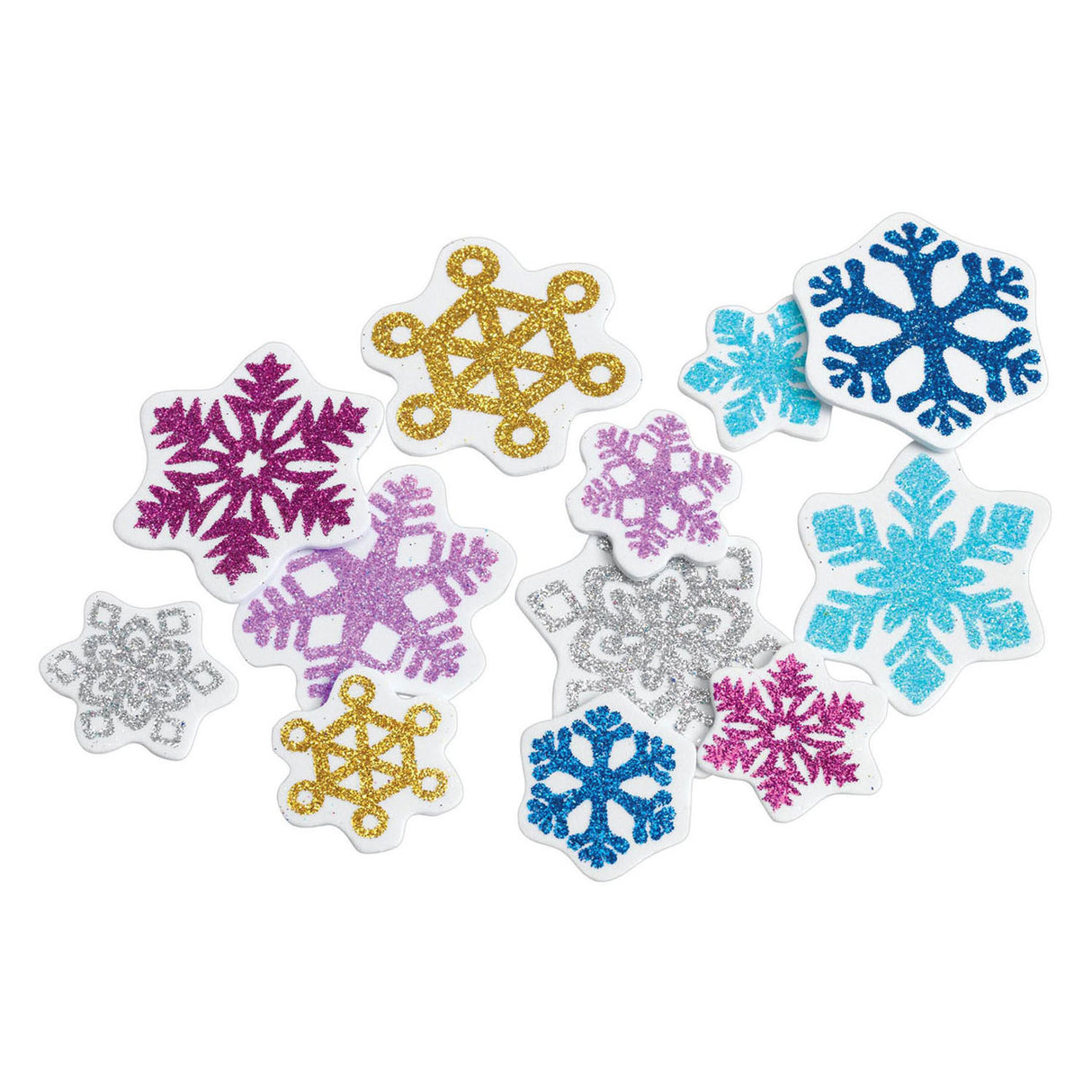 Colorations - flocons de neige en mousse pailletée, 300pcs.