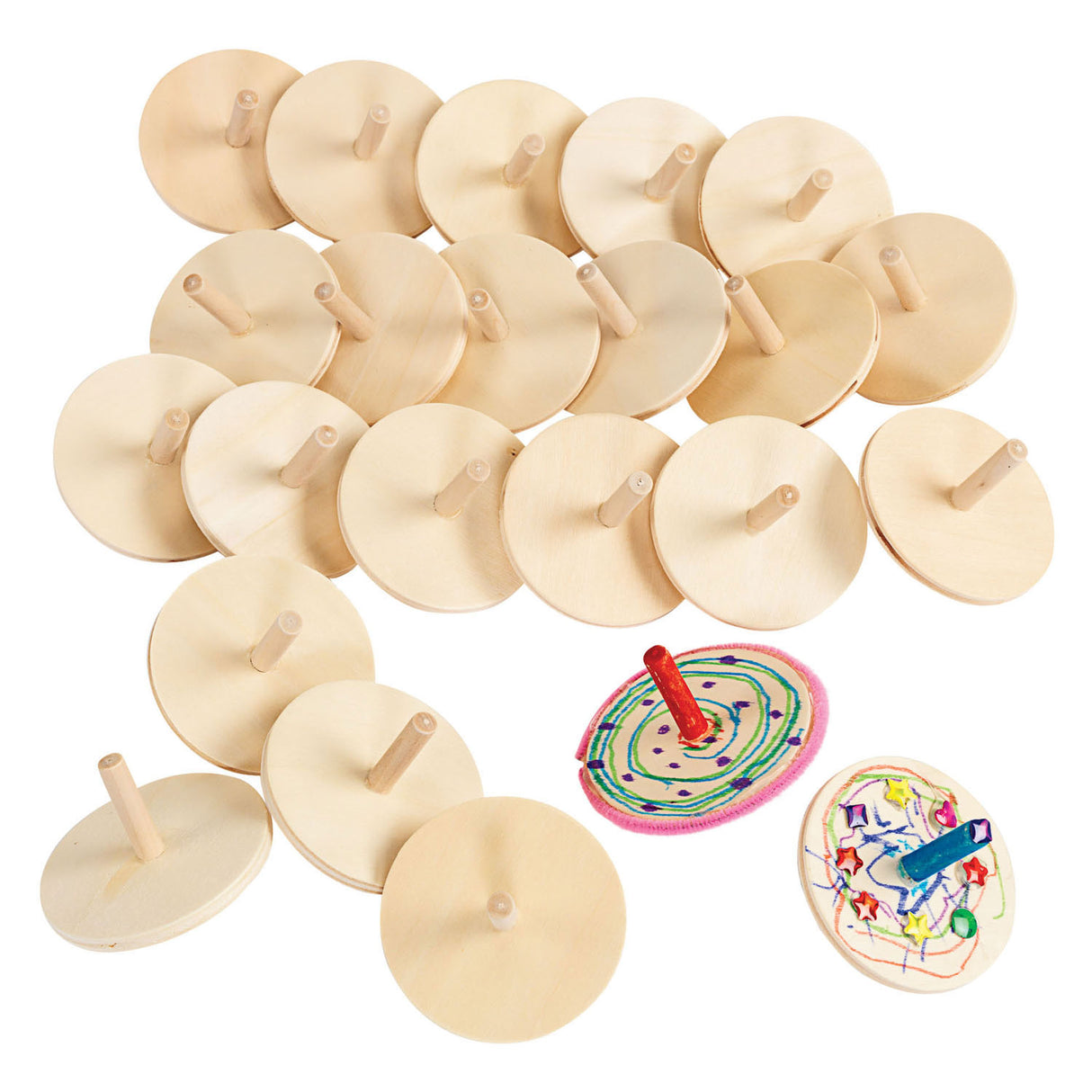 Colorations - Tollen en bois, set ou 24