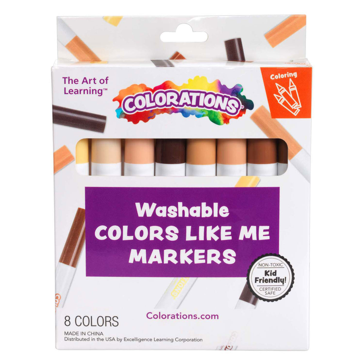 Colorations - feutres potelés tons chair, 8 pcs.