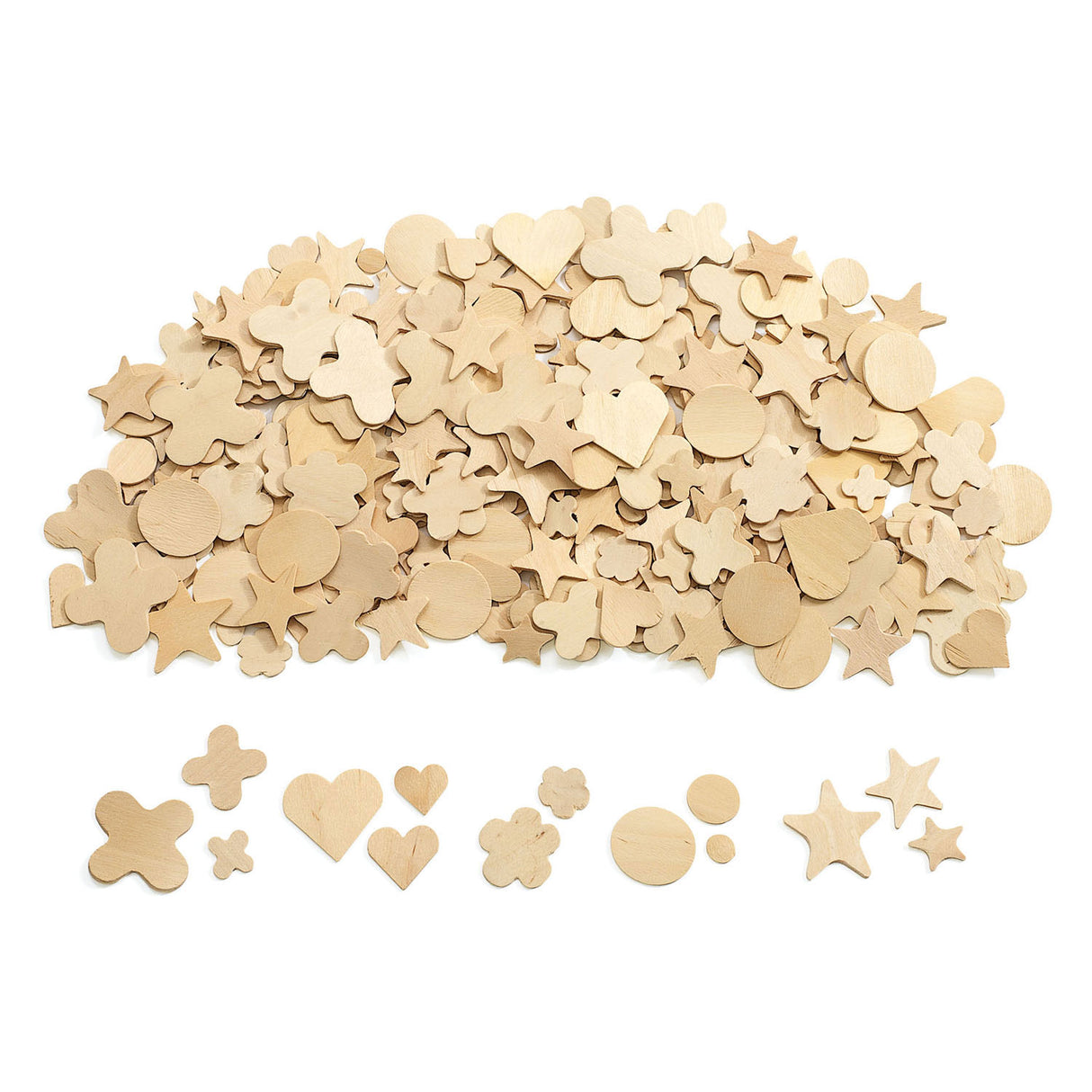 Colorations - Formes en bois naturelles dans 5 modèles, 350ST.