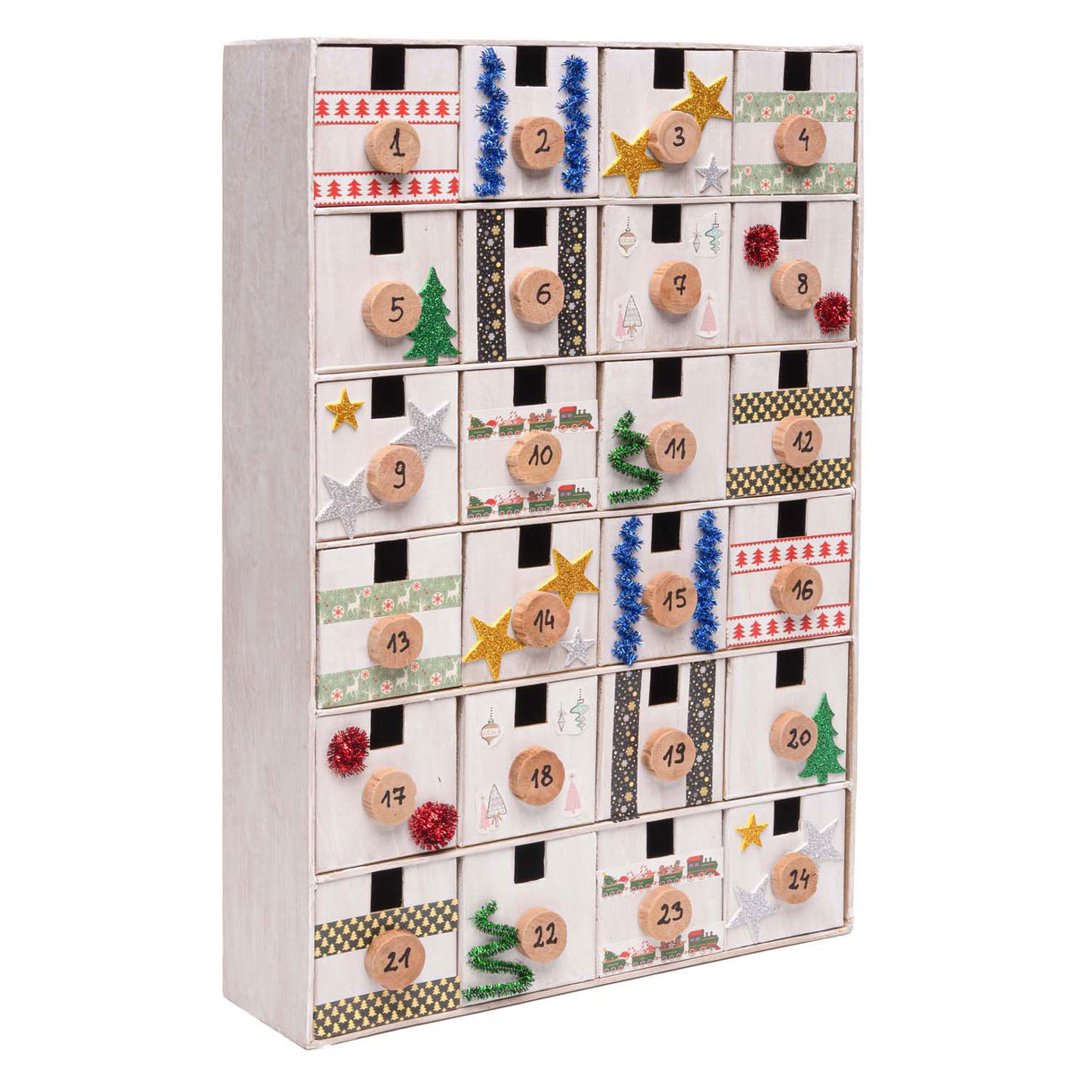 Colorations - boîte en papier mâché - calendrier de l'avent
