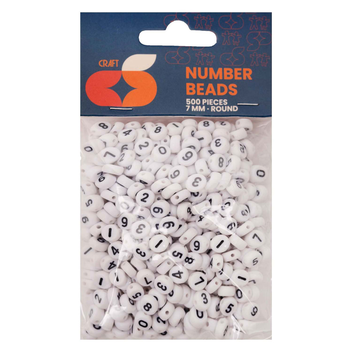 Colorations - perles rondes numérotées, 500 pièces.