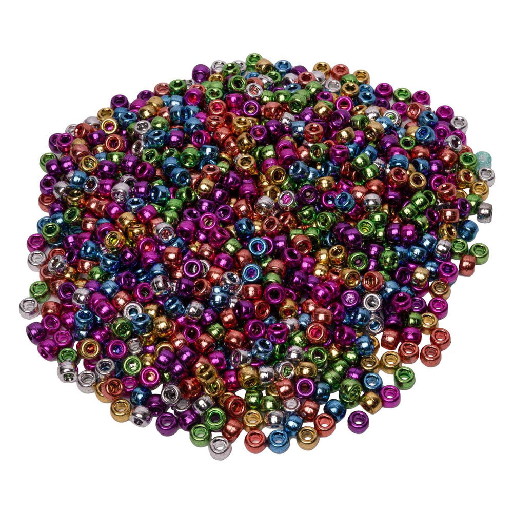 Colorations - perles pony métallisées 6x9 mm, 1000pcs.