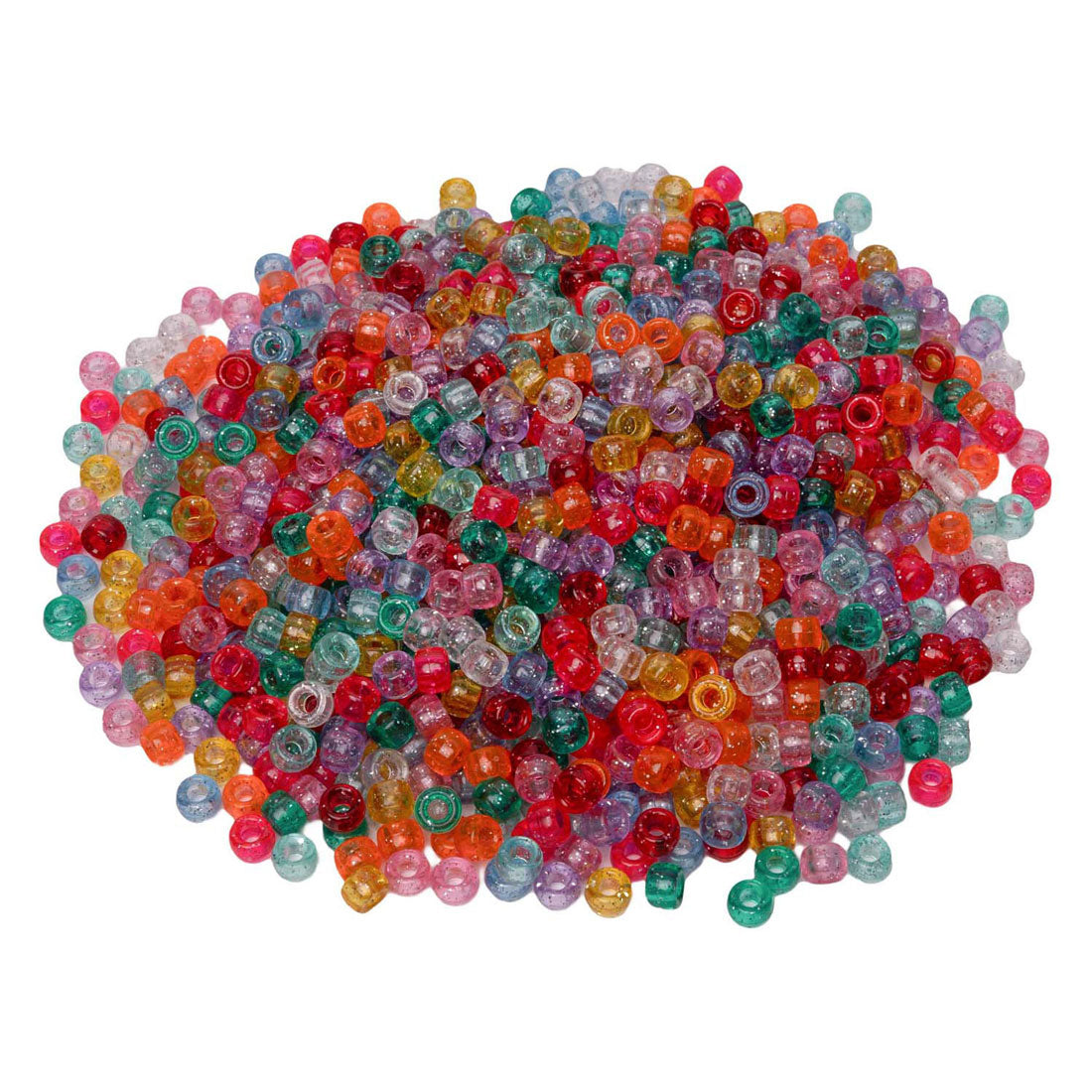 Colorations - perles poney pailletées 6x9 mm, 1000 pcs.
