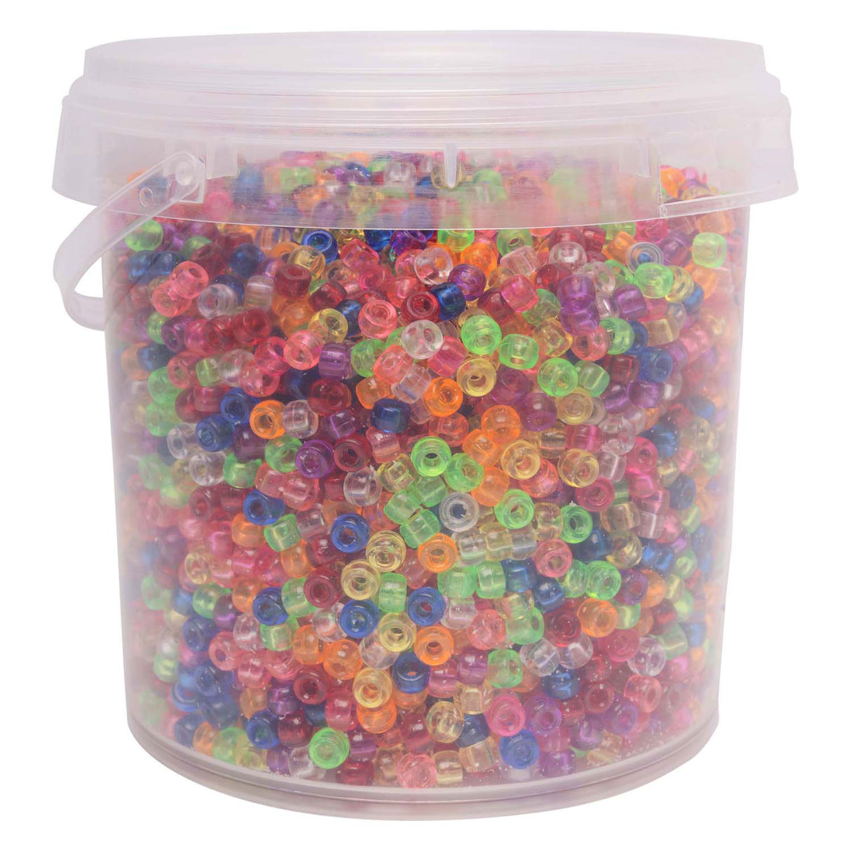 Colorations - petites perles poney - transparentes, 4 x 6 mm, 500 gr.