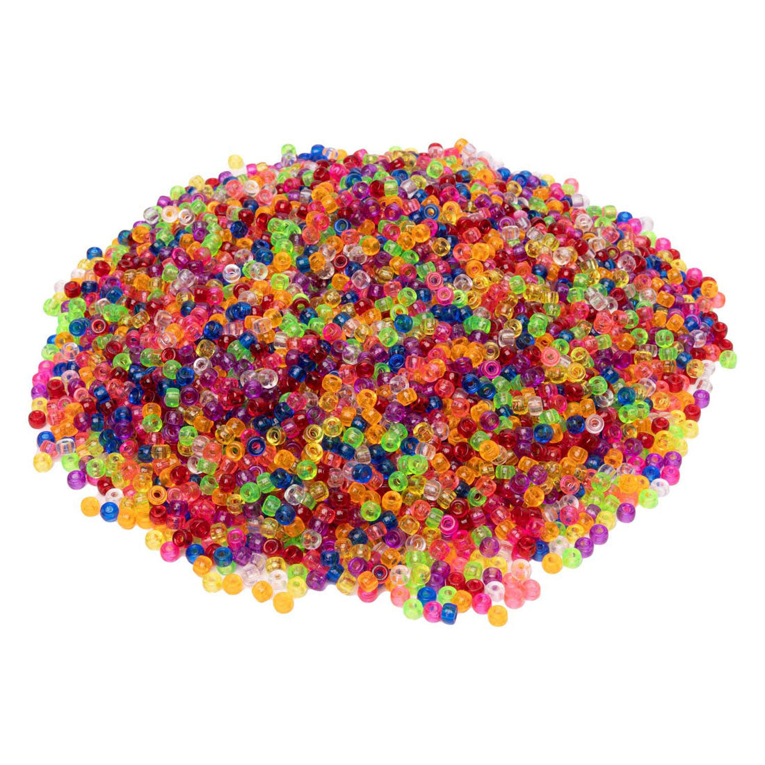 Colorations - petites perles poney - transparentes, 4 x 6 mm, 500 gr.