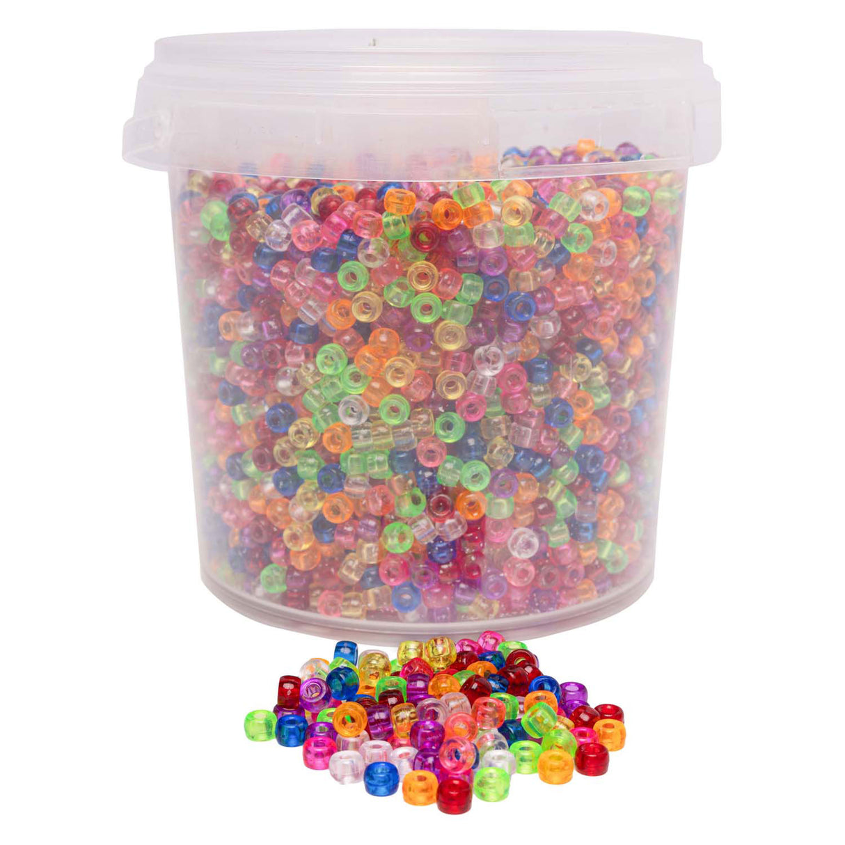 Colorations - petites perles poney - transparentes, 4 x 6 mm, 500 gr.
