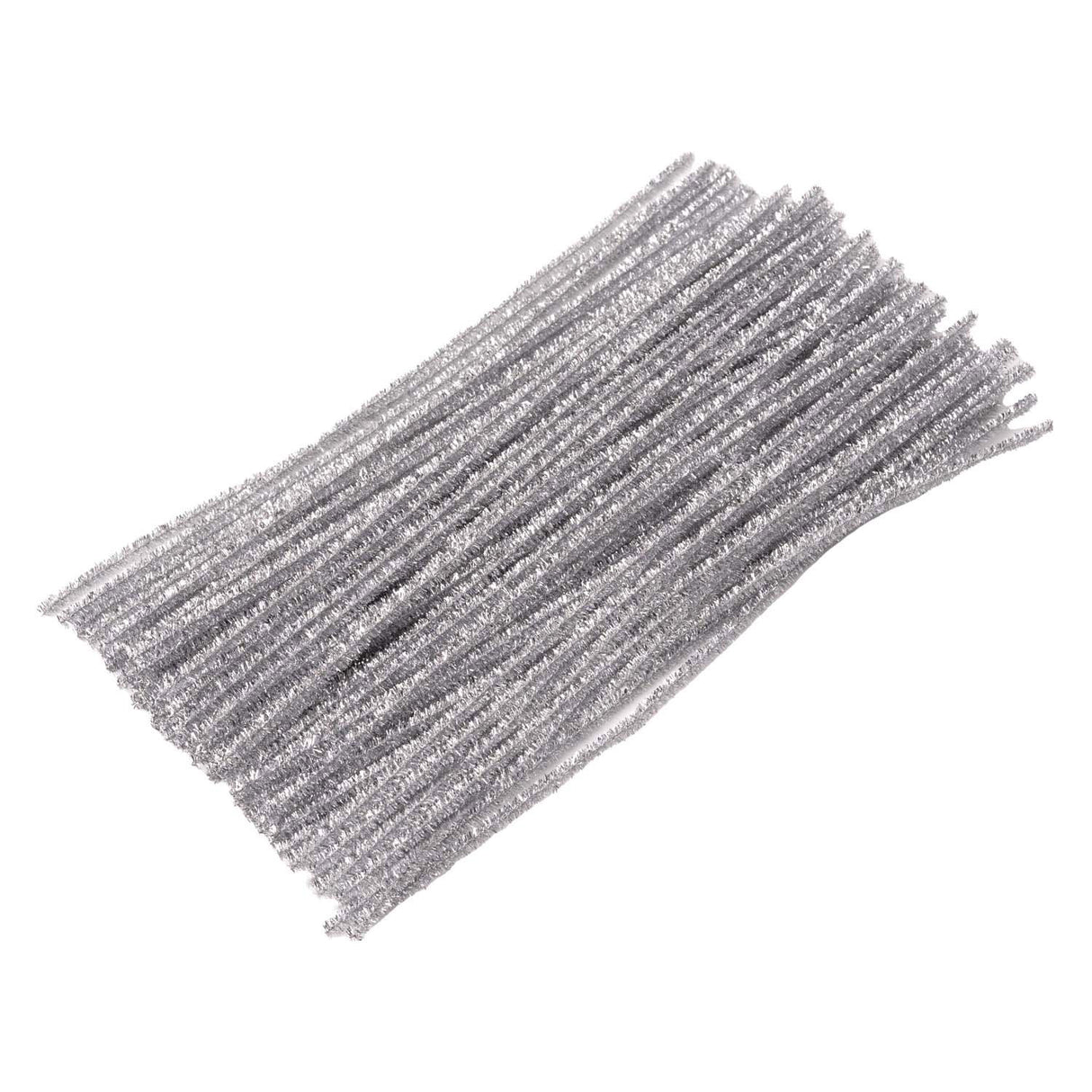 Colorations - fil chenille métallisé argenté, 100 pcs.