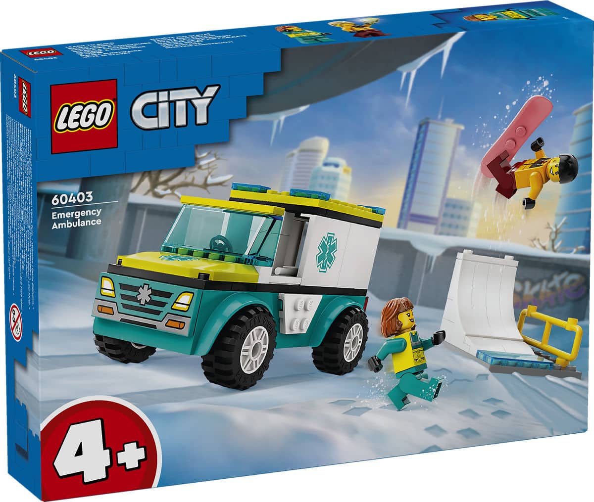 Lego city ambulance et snowboarder - 60403