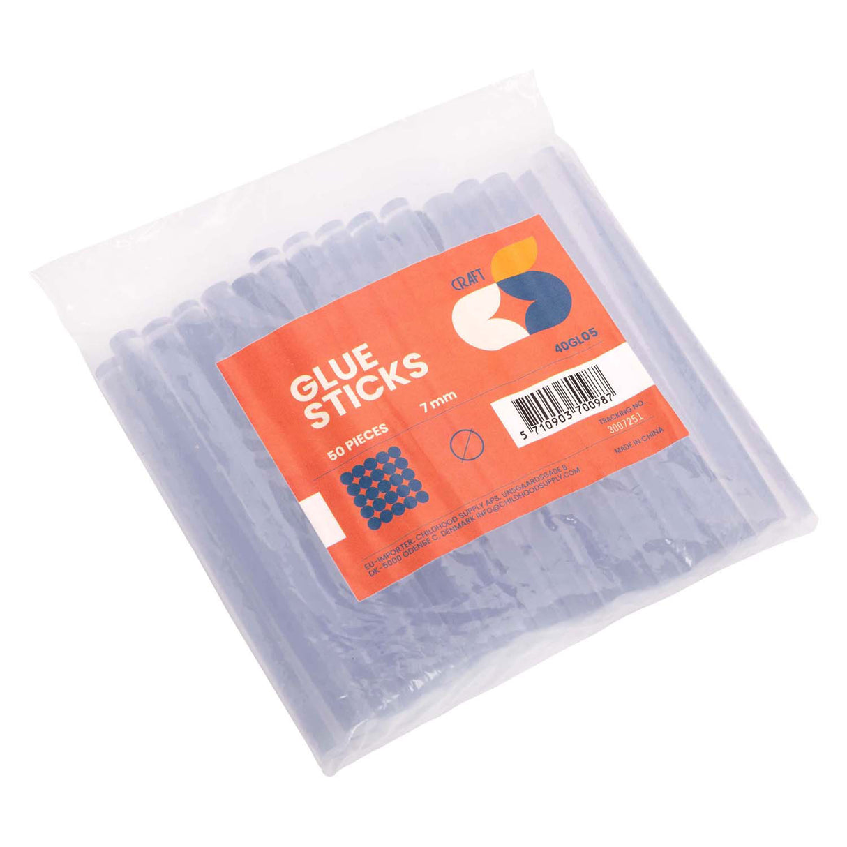 Colorations - bâtons de colle thermofusible transparents - 7x 100 mm, 50 pcs.
