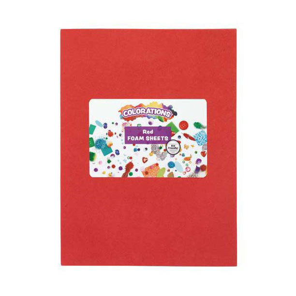 Colorations - feuilles de mousse rouge, 10 pcs.