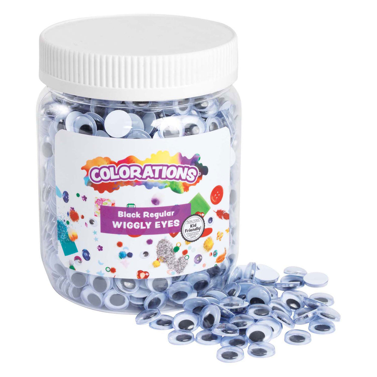 Colorations - yeux écarquillés noirs en pot, 1000 pcs.