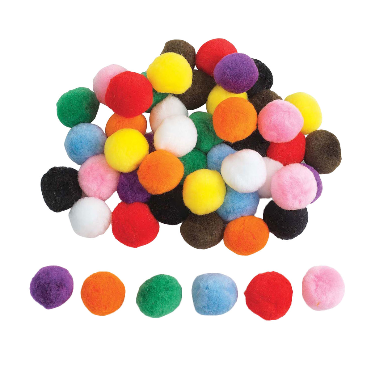 Colorations - pompons colorés 5cm, 50pcs.