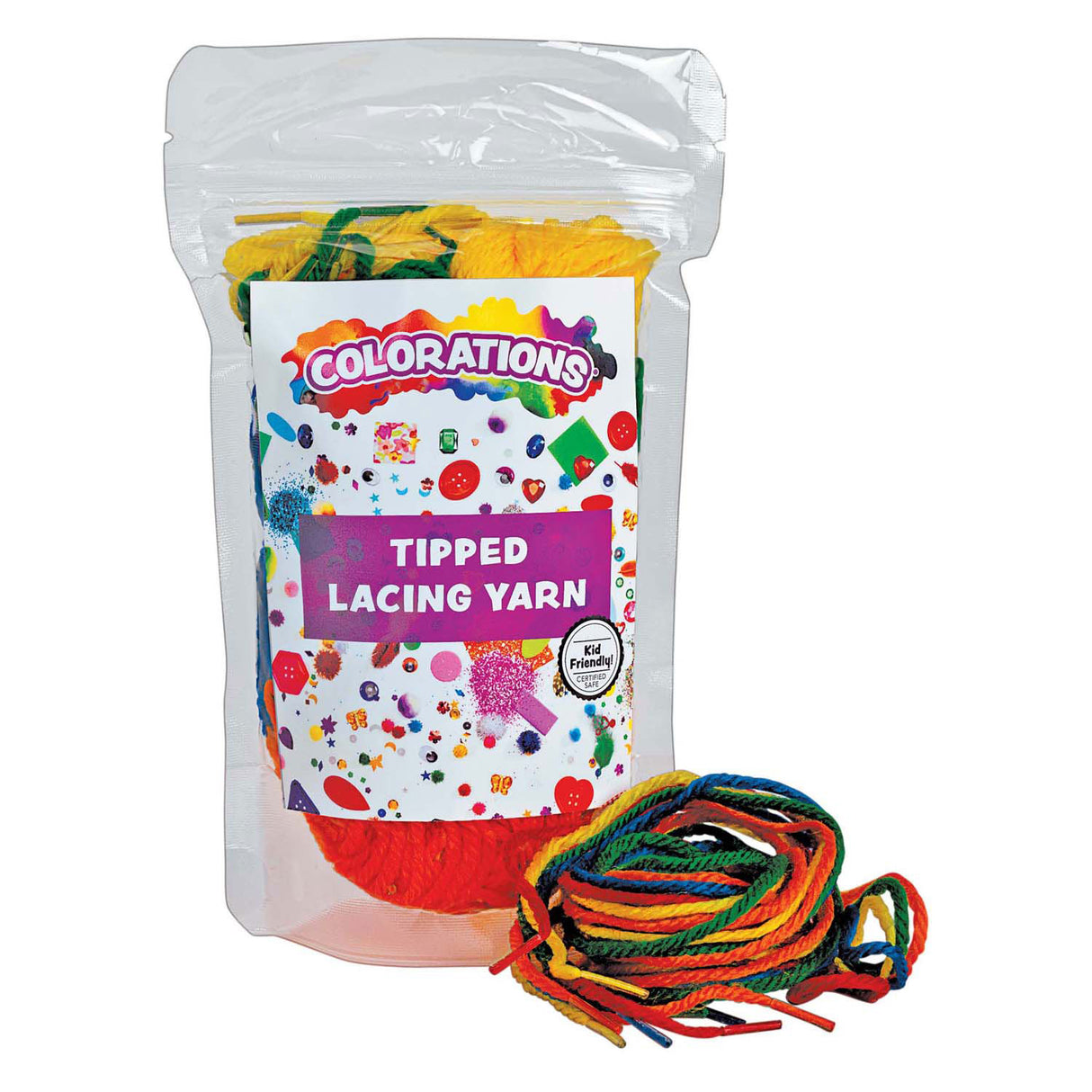 Colorations - fil acrylique coloré, 100 pcs.