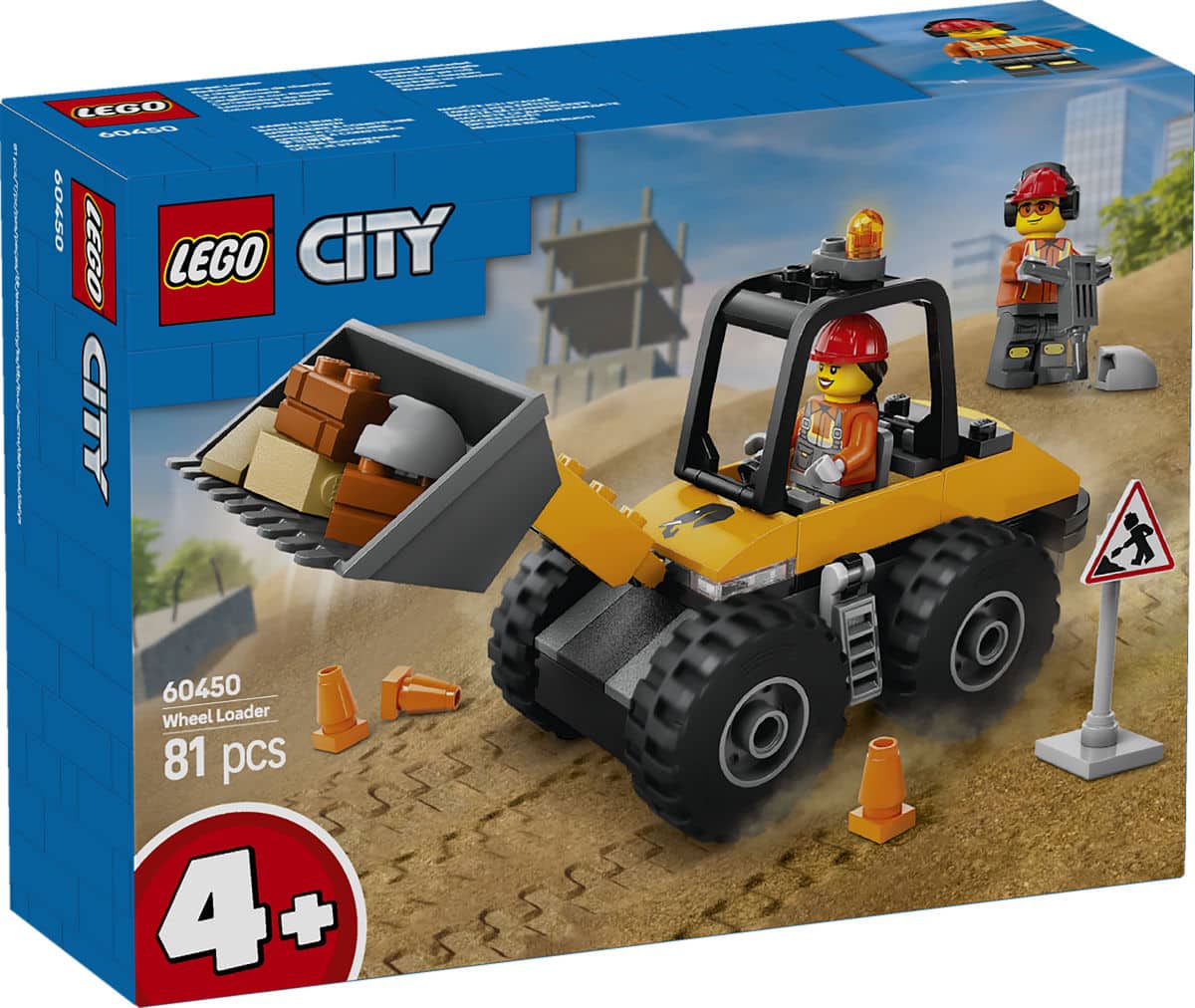 Pelle bulldozer jaune Lego city - 60450