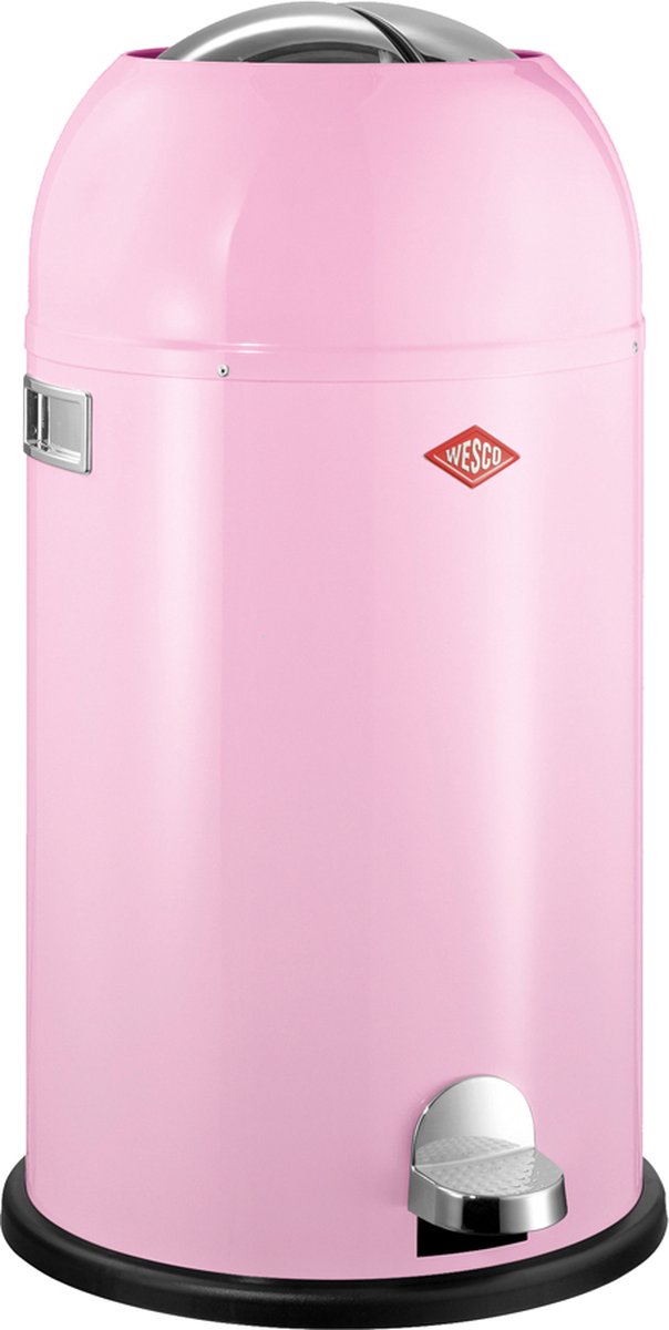 Poubelle Wesco kickmaster | poubelle à pédale | 33 litres | métal - rose | poubelle - fabriquée en Allemagne