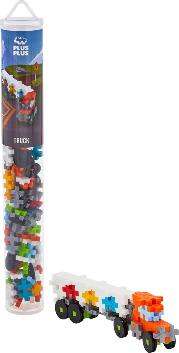 Ensemble de construction Plus-Plus Tube Truck 100 pièces - 4287 - jouets de construction - jouets de construction - ensemble avec blocs de construction - à partir de 5 ans