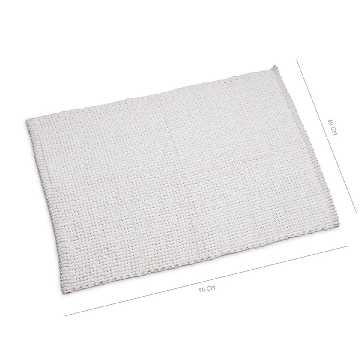 Wicotex tapis de bain tresse classique 60x90 blanc
