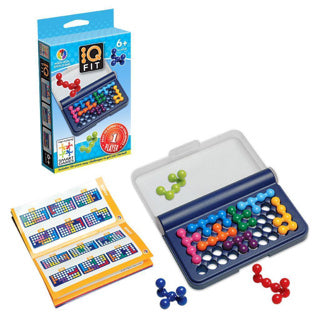 Smartgames IQ Fit - jeu de réflexion logique et puzzle de voyage - 120 devoirs avec pièces de puzzle 3D - jeu solo éducatif pour enfants et adultes - à partir de 6 ans