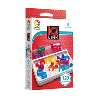 Smartgames IQ Link - jeu de réflexion logique et puzzle de voyage - 120 devoirs avec système d'anneaux - jeu solo éducatif pour enfants et adultes - à partir de 8 ans