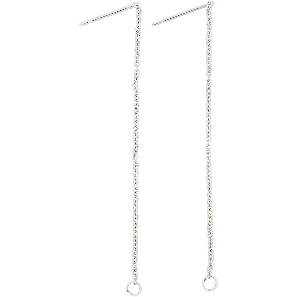 Les boucles d'oreilles de Creativ Company of Chain sont encaissées, 1 paire
