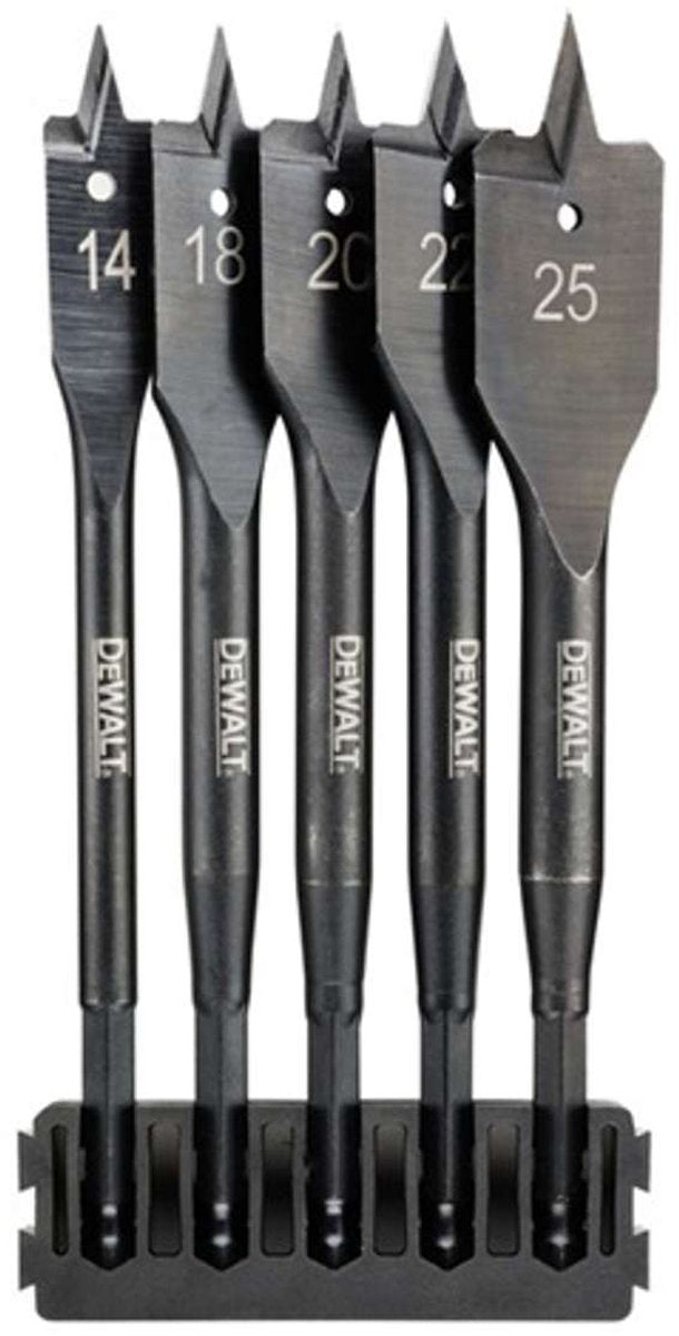 Accessoires Dewalt - Jeu de 5 forets à bois plats dt70833