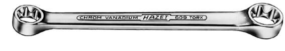 Hazet clé polygonale double 609 do-ring chl. e10xe12, e-hexalobulaire interne