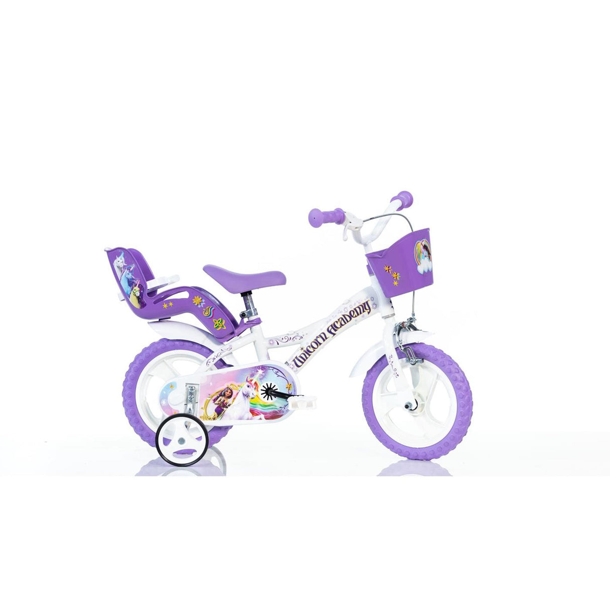 Dino bikes vélo pour enfants dino unicorn academy 12 pouces