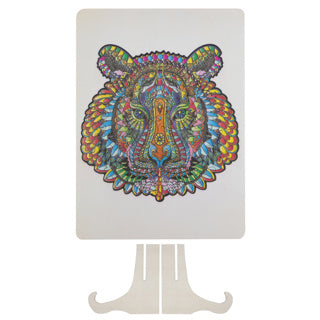 Brandless sans marque Puzzle en bois avec figurine de tigre - 130 pièces